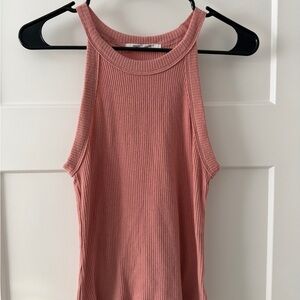 Project Social T Racerback Ribbed Tank Top (Mauve | Dusty Pink | S)